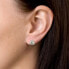 Silver earrings with zircon 11062.1