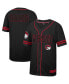 Фото #1 товара Men's Black Winston-Salem State Rams Free Spirited Mesh Button-Up Baseball Jersey