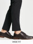 Фото #1 товара ASOS DESIGN derby lace up shoes in brown leather