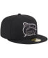 Фото #2 товара Men's Black Carolina Mudcats Theme Nights Blackout 59FIFTY Fitted Hat
