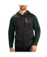 Men's Black Miami Hurricanes Neutral Zone Raglan Full-Zip Track Jacket Hoodie