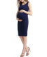 ფოტო #2 პროდუქტის Maternity Delia Ruched Midi Dress