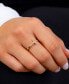 ფოტო #3 პროდუქტის Cubic Zirconia Sideways Cross Ring in Gold Over Sterling Silver