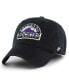 Фото #1 товара Men's Black Colorado Rockies Cooperstown Collection Franchise Fitted Hat