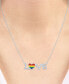 ფოტო #2 პროდუქტის Diamond Accent LOVE Heart Pendant Necklace in Sterling Silver, 16" + 4" extender