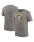 Фото #2 товара Men's Heather Charcoal Green Bay Packers Rewind Logo Tri-Blend T-shirt