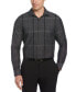 Фото #1 товара Men's Cotton Tonal Jacquard Plaid Button Shirt