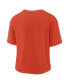 Women's Orange, Brown Cleveland Browns High Hip Fashion T-shirt