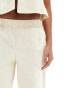 4th & Reckless Petite exclusive wide leg trousers co-ord in cream Бежевый, 40 - фото #3