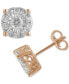 ფოტო #1 პროდუქტის Diamond Halo Stud Earrings (1 ct. t.w.) in 14k Gold, White Gold or Rose Gold