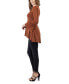 ფოტო #4 პროდუქტის Women's Long Bell Sleeve High Low Tunic Top