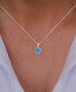 Macy's created Opal Inlay and Cubic Zirconia Necklace in Sterling Silver