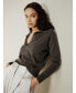 Women's V Neck Cashmere Polo Sweater