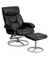 Фото #1 товара Contemporary Multi-Position Recliner & Ottoman With Metal Base