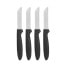 Набор овощных ножей Чёрный Серебристый Нержавеющая сталь Пластик 17,2 cm (12 штук)