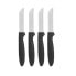 Peeler Knife Set Black Silver Stainless steel Plastic 17,2 cm (12 Units)