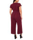 Фото #2 товара Plus Size Flutter-Sleeve Wide-Leg Jumpsuit