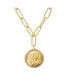 17027 21 in. French 20 Centimes Goldtone Paper Clip Necklace