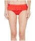 Kenneth Cole Ready To Ruffle Smocked Skirted Bikini Bottom Sunset size M 183661