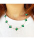 Фото #2 товара The Lovery large Malachite Clover Necklace