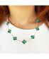 ფოტო #2 პროდუქტის Large Malachite Clover Necklace