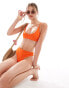 ASOS DESIGN Maya mix and match skinny crop bikini top in orange