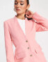 River Island co-ord slim three button blazer in pink