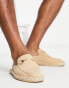 Фото #1 товара ASOS DESIGN slip on mule espadrilles in stone faux suede with snaffle