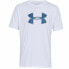 Men’s Short Sleeve T-Shirt Under Armour Fleece Big Logo White