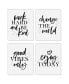 Фото #1 товара Work Hard & Be Kind Unframed Wall Art - 4 ct - Artisms - 8 x 10 in Black & White
