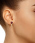 ფოტო #2 პროდუქტის Garnet (2-1/5 ct. t.w.) and Diamond (1/8 ct. t.w.) Stud Earrings in 14K Yellow Gold