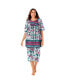 ფოტო #1 პროდუქტის Plus Size Capri Lounge Set