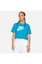 Фото #1 товара Sportswear Essential Cropped Icon Futura Short-Sleeve Kadın Tişört BV6175-446