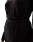 Vero Moda knitted wide leg jumpsuit in black