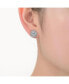 Cubic Zirconia Elegant Halo Stud Earrings