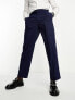 New Look relaxed pleat smart trousers in navy