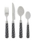 Bistro Abstract Butterfly Stainless Steel 16 Piece Flatware Set, Service for 4