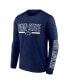 Men's Navy Penn State Nittany Lions Big and Tall Two-Hit Graphic Long Sleeve T-shirt