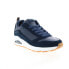 Фото #2 товара Skechers Uno Stacre 52468 Mens Blue Leather Lace Up Lifestyle Sneakers Shoes