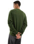 Фото #8 товара ASOS DESIGN oversized sweatshirt with nibbled hem and cuff in green