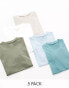 ASOS DESIGN 5 pack t-shirts in multiple colours