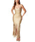 Фото #1 товара Women's Metallic Fringe Bandage Dress