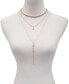 Фото #2 товара T Tahari crystal and Imitation Pearl Layering Necklace Set, 3 Piece