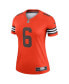 ფოტო #4 პროდუქტის Women's Baker Mayfield Orange Cleveland Browns Inverted Legend Jersey