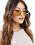 Фото #3 товара Le Specs metamorphosis oversized round sunglasses in gold