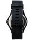 Unisex Bordeaux Black Silicone Band Watch 44mm