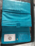 Giani Bernini Flap Tri Fold Wallet Blue Silver