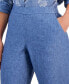 ფოტო #4 პროდუქტის Women's 100% Linen Solid Cropped Pull-On Pants, Created for Macy's