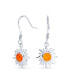Фото #1 товара Серьги Bling Jewelry Orange Fire Opal Sunburst