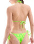 Kulani Kinis aloha lime thong tie side bikini bottom in green grün, XL - фото #2